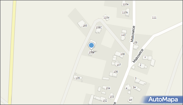 Makowice, Makowice, 108e, mapa Makowice