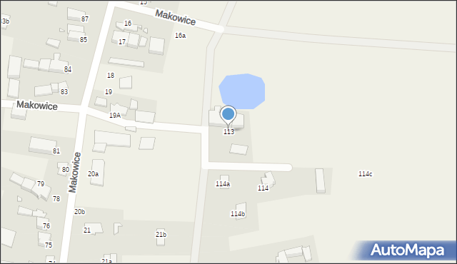 Makowice, Makowice, 113, mapa Makowice