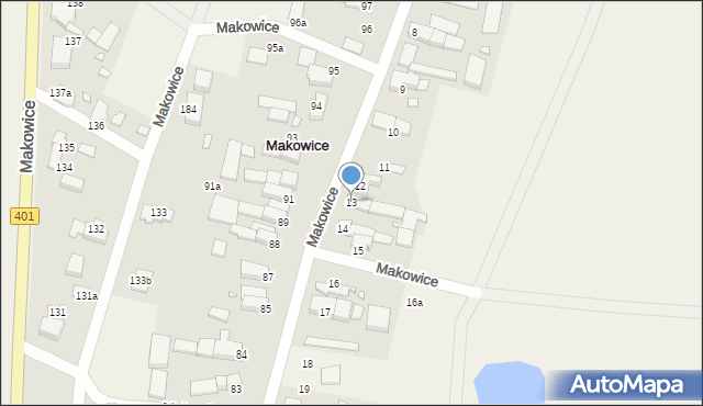 Makowice, Makowice, 13, mapa Makowice