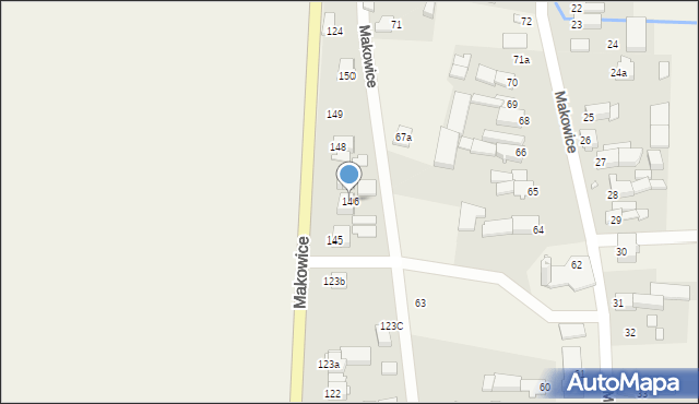 Makowice, Makowice, 146, mapa Makowice