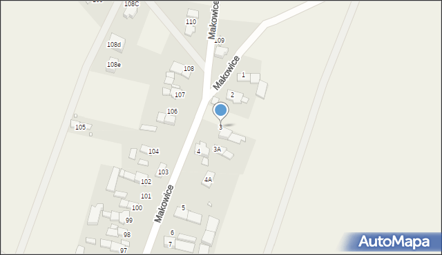 Makowice, Makowice, 3, mapa Makowice