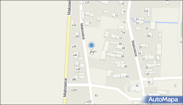 Makowice, Makowice, 67a, mapa Makowice