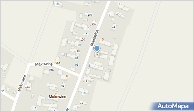 Makowice, Makowice, 7, mapa Makowice