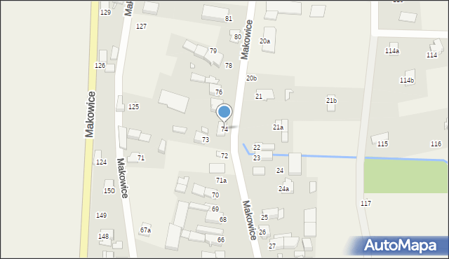 Makowice, Makowice, 74, mapa Makowice