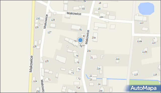 Makowice, Makowice, 78, mapa Makowice