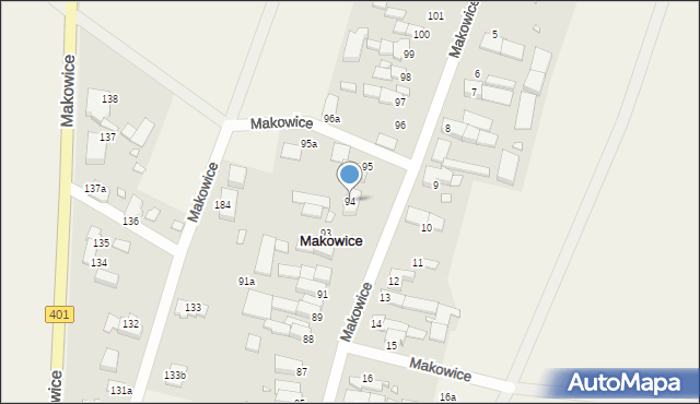 Makowice, Makowice, 94, mapa Makowice