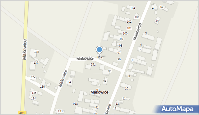 Makowice, Makowice, 96a, mapa Makowice