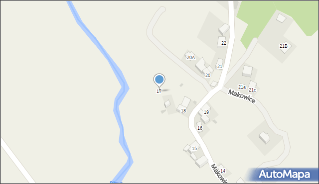 Makowice, Makowice, 17, mapa Makowice