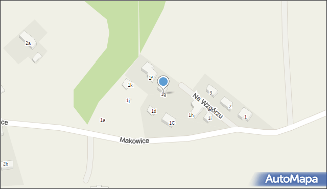 Makowice, Makowice, 1g, mapa Makowice