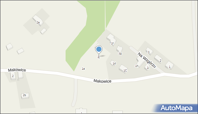 Makowice, Makowice, 1j, mapa Makowice