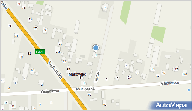 Makowiec, Makowiec, 1, mapa Makowiec