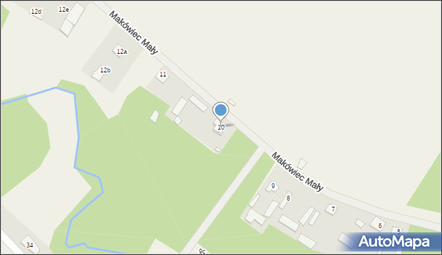 Makówiec Mały, Makówiec Mały, 10, mapa Makówiec Mały