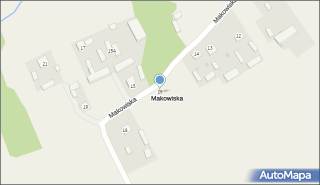 Makowiska, Makowiska, 16, mapa Makowiska
