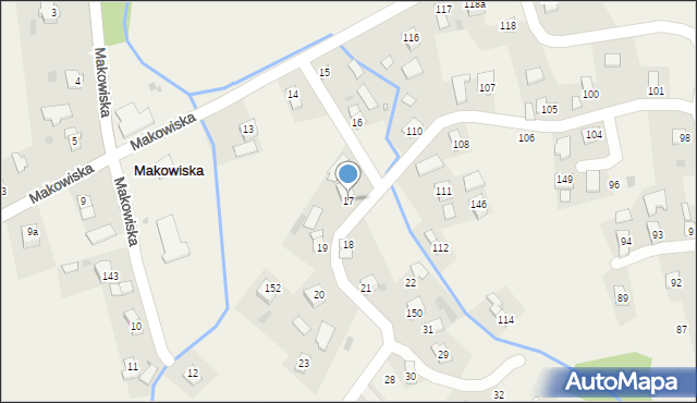 Makowiska, Makowiska, 17, mapa Makowiska