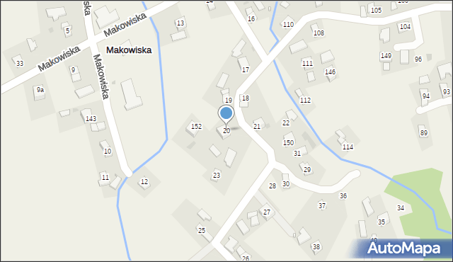 Makowiska, Makowiska, 20, mapa Makowiska