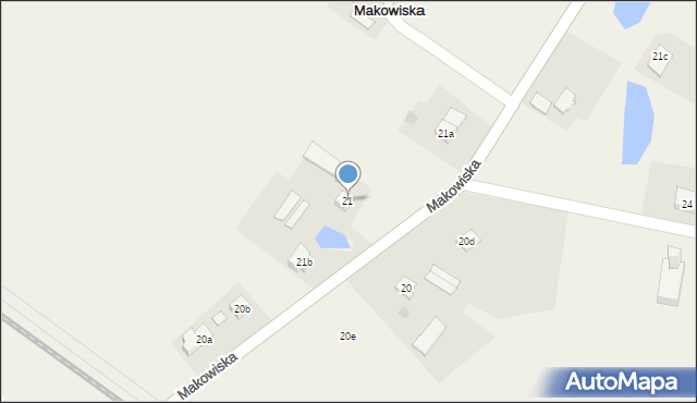 Makowiska, Makowiska, 21, mapa Makowiska