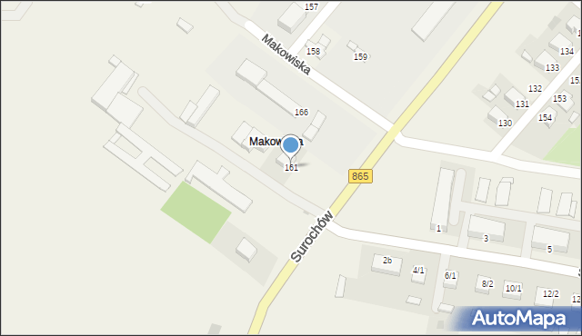 Makowisko, Makowisko, 161, mapa Makowisko
