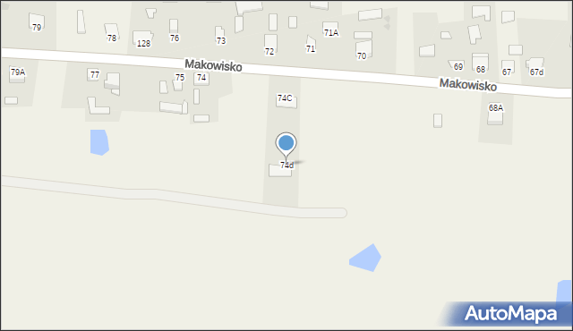 Makowisko, Makowisko, 74d, mapa Makowisko