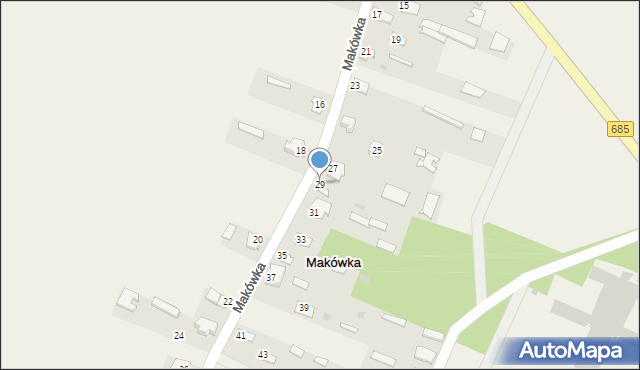 Makówka, Makówka, 29, mapa Makówka