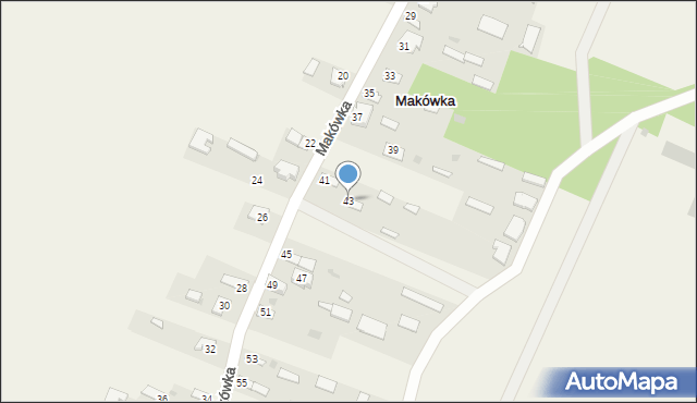 Makówka, Makówka, 43, mapa Makówka