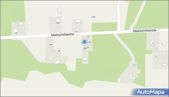 Maksymilianów, Maksymilianów, 14a, mapa Maksymilianów