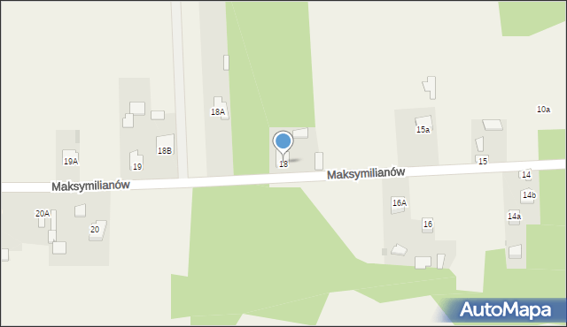 Maksymilianów, Maksymilianów, 18, mapa Maksymilianów