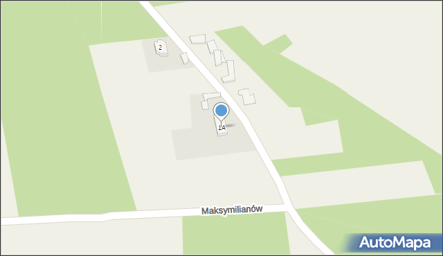 Maksymilianów, Maksymilianów, 1A, mapa Maksymilianów