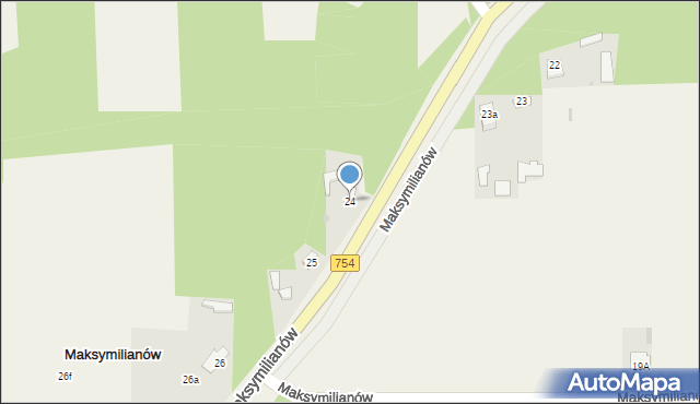 Maksymilianów, Maksymilianów, 24, mapa Maksymilianów