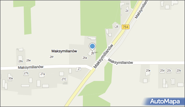 Maksymilianów, Maksymilianów, 26, mapa Maksymilianów
