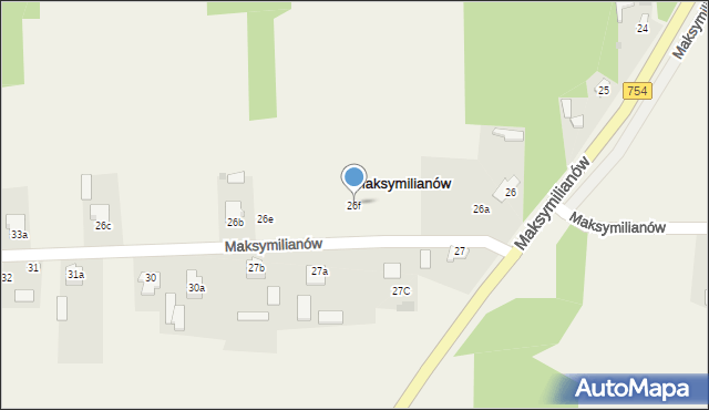 Maksymilianów, Maksymilianów, 26f, mapa Maksymilianów