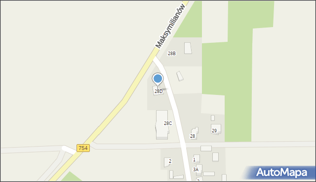 Maksymilianów, Maksymilianów, 28D, mapa Maksymilianów