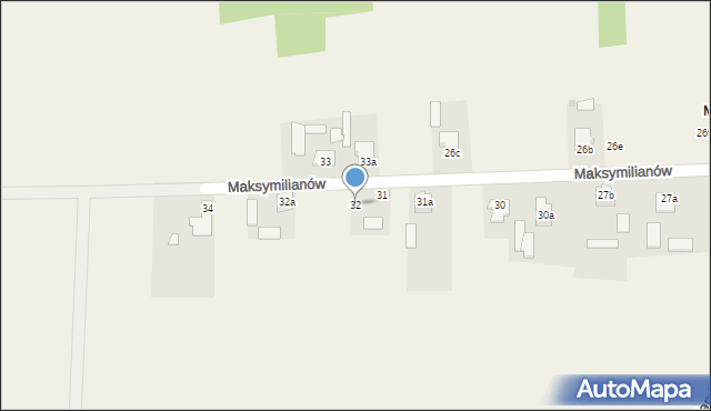 Maksymilianów, Maksymilianów, 32, mapa Maksymilianów