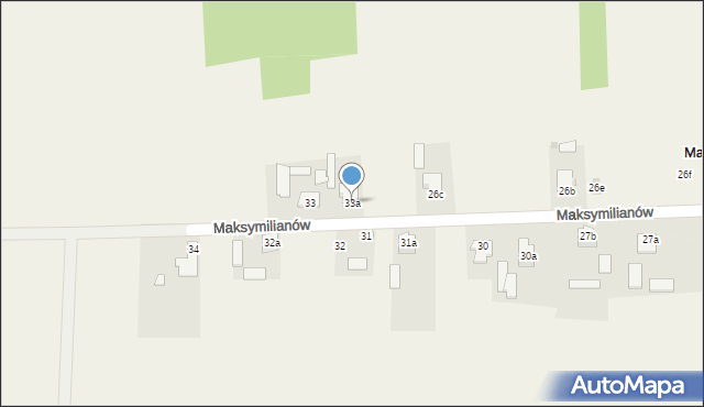 Maksymilianów, Maksymilianów, 33a, mapa Maksymilianów