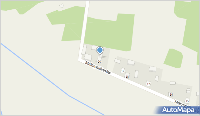 Maksymilianów, Maksymilianów, 21, mapa Maksymilianów