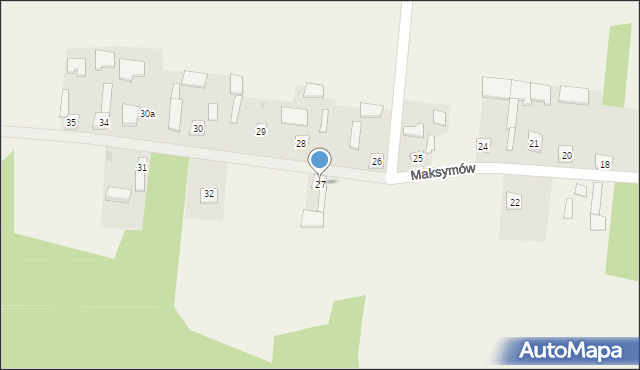 Maksymów, Maksymów, 27, mapa Maksymów