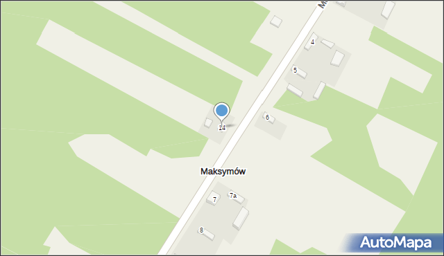 Maksymów, Maksymów, 14, mapa Maksymów