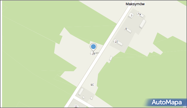 Maksymów, Maksymów, 15, mapa Maksymów