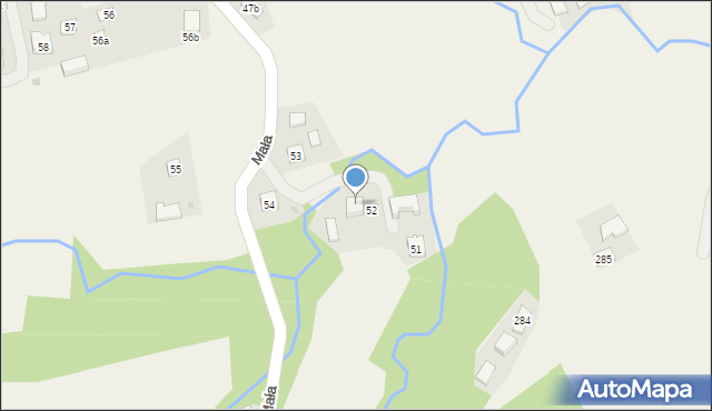 Mała, Mała, 52A, mapa Mała