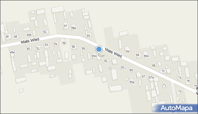 Mała Wieś, Mała Wieś, 61, mapa Mała Wieś