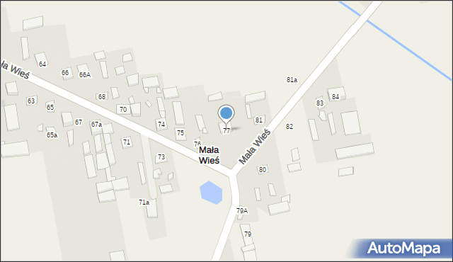 Mała Wieś, Mała Wieś, 77, mapa Mała Wieś