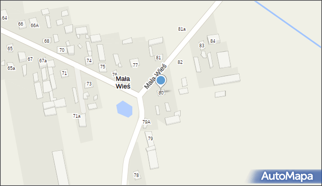 Mała Wieś, Mała Wieś, 80, mapa Mała Wieś