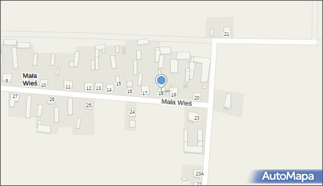 Mała Wieś, Mała Wieś, 18, mapa Mała Wieś