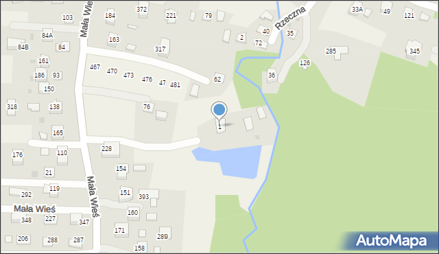 Mała Wieś, Mała Wieś, 1, mapa Mała Wieś