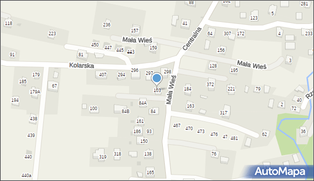 Mała Wieś, Mała Wieś, 103, mapa Mała Wieś