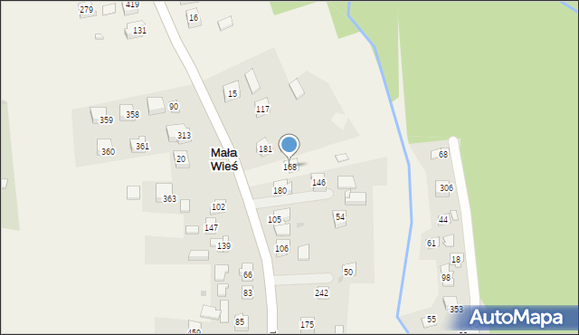 Mała Wieś, Mała Wieś, 168, mapa Mała Wieś