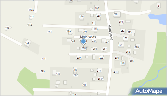 Mała Wieś, Mała Wieś, 206, mapa Mała Wieś