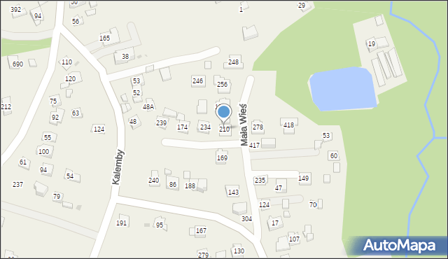 Mała Wieś, Mała Wieś, 210, mapa Mała Wieś