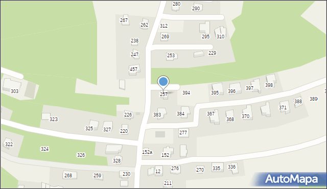 Mała Wieś, Mała Wieś, 257, mapa Mała Wieś