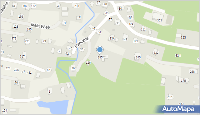 Mała Wieś, Mała Wieś, 285, mapa Mała Wieś