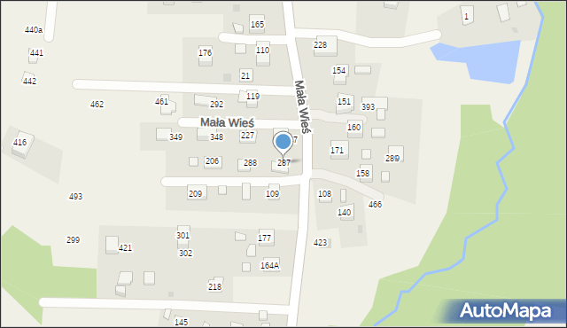 Mała Wieś, Mała Wieś, 287, mapa Mała Wieś